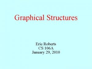 Graphical Structures Eric Roberts CS 106 A January