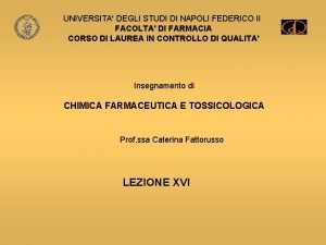 UNIVERSITA DEGLI STUDI DI NAPOLI FEDERICO II FACOLTA