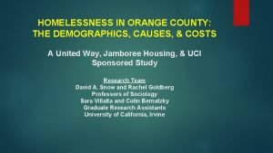 Causes of homelessness orange county