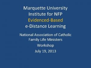 Marquette nfp training Marquette nfp training
