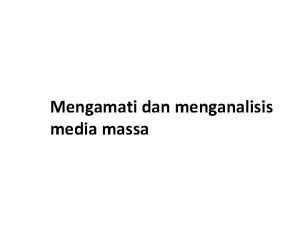 Mengamati dan