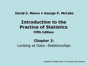 David S Moore George P Mc Cabe Introduction