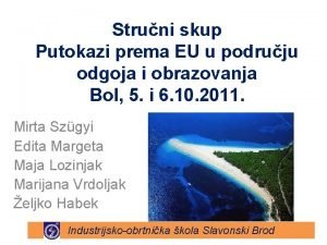 Struni skup Putokazi prema EU u podruju odgoja