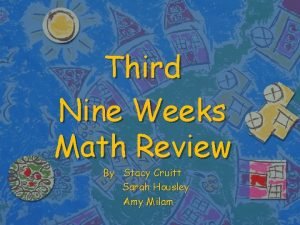 Third Nine Weeks Math Review By Stacy Cruitt