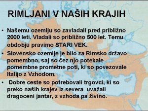 Rimljani na slovenskem