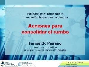 Polticas para fomentar la innovacin basada en la