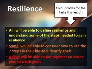 Colour for resilience