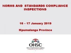 Ohsc annual inspection report
