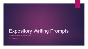 Expository writing prompts