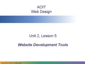 AOIT Web Design Unit 2 Lesson 5 Website