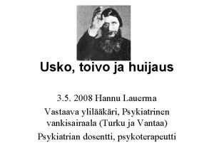 Usko toivo ja huijaus