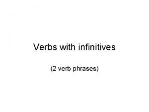Infinitive phrase as subject examples