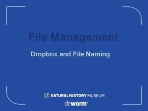 Dropbox file naming convention