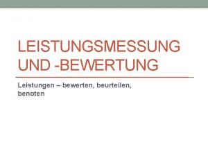 LEISTUNGSMESSUNG UND BEWERTUNG Leistungen bewerten beurteilen benoten Covergestaltung