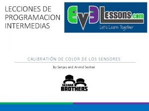 LECCIONES DE PROGRAMACION INTERMEDIAS CALIBRATIN DE COLOR DE