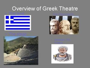 First actor in greek theatre