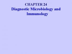 CHAPTER 24 Diagnostic Microbiology and Immunology GrowthDependent Diagnostic