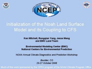 Initialization of the Noah Land Surface Model and