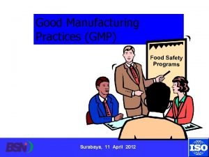 Good Manufacturing Practices GMP Surabaya 11 April 2012