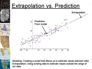 Extrapolation vs prediction