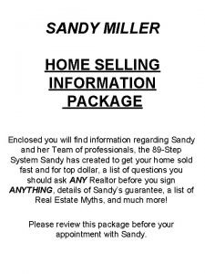 Sandy miller real estate