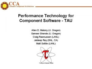 Common component architecture Common component architecture