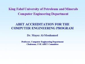 King Fahd University of Petroleum and Minerals Computer