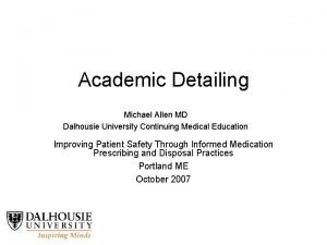 Academic detailing dalhousie