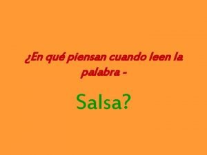 Origen de la palabra salsa