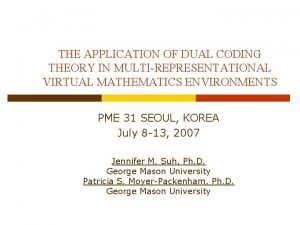 Dual coding theory in mathematics