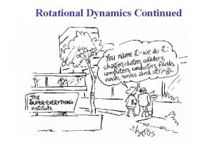 Rotational Dynamics Continued TranslationRotation Analogues Connections Translation Rotation