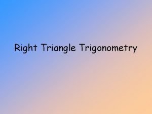 Objectives of trigonometry