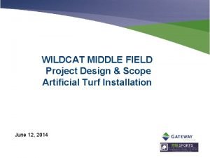 WILDCAT MIDDLE FIELD Project Design Scope Artificial Turf