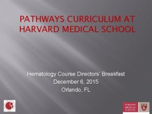 Harvard medical school curriculum