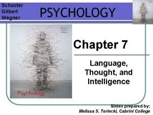 Schacter Gilbert Wegner PSYCHOLOGY Chapter 7 Language Thought