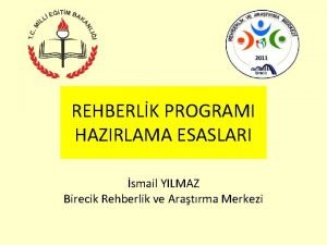 Rehberlik sunum sistemi başlıkları