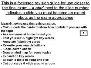 This is a focussed revision guide for use