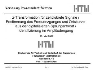 Z transformation korrespondenztabelle