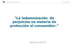 La indemnizacin de perjuicios en materia de proteccin