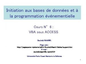 Vba paradigme