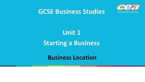 Gcse business studies unit 1