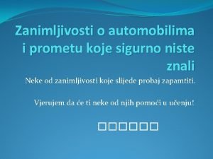 Zanimljivosti o automobilima