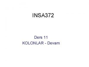 INSA 372 Ders 11 KOLONLAR Devam EKSENEL KUVVET