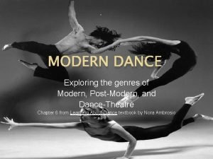 Post modern dance