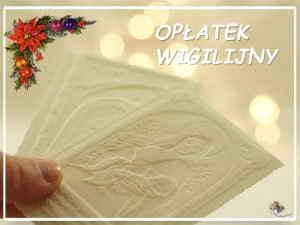 Opłatek wigilijny po niemiecku