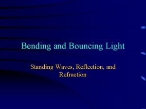Bending and Bouncing Light Standing Waves Reflection and