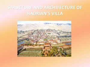 Hadrian's villa architecture