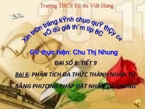 Trng THCS th Vit Hng I S 8