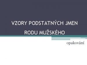 Srnec vzor