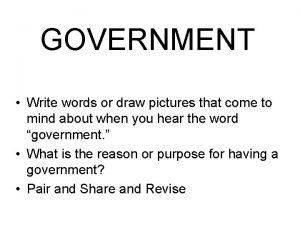 How to draw government